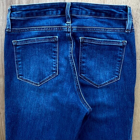 ATHLETA SCULPTEK STRAIGHT JEANS WOMEN’S sz 2 Blue Distressed Low Rise Stretch - Picture 6 of 12